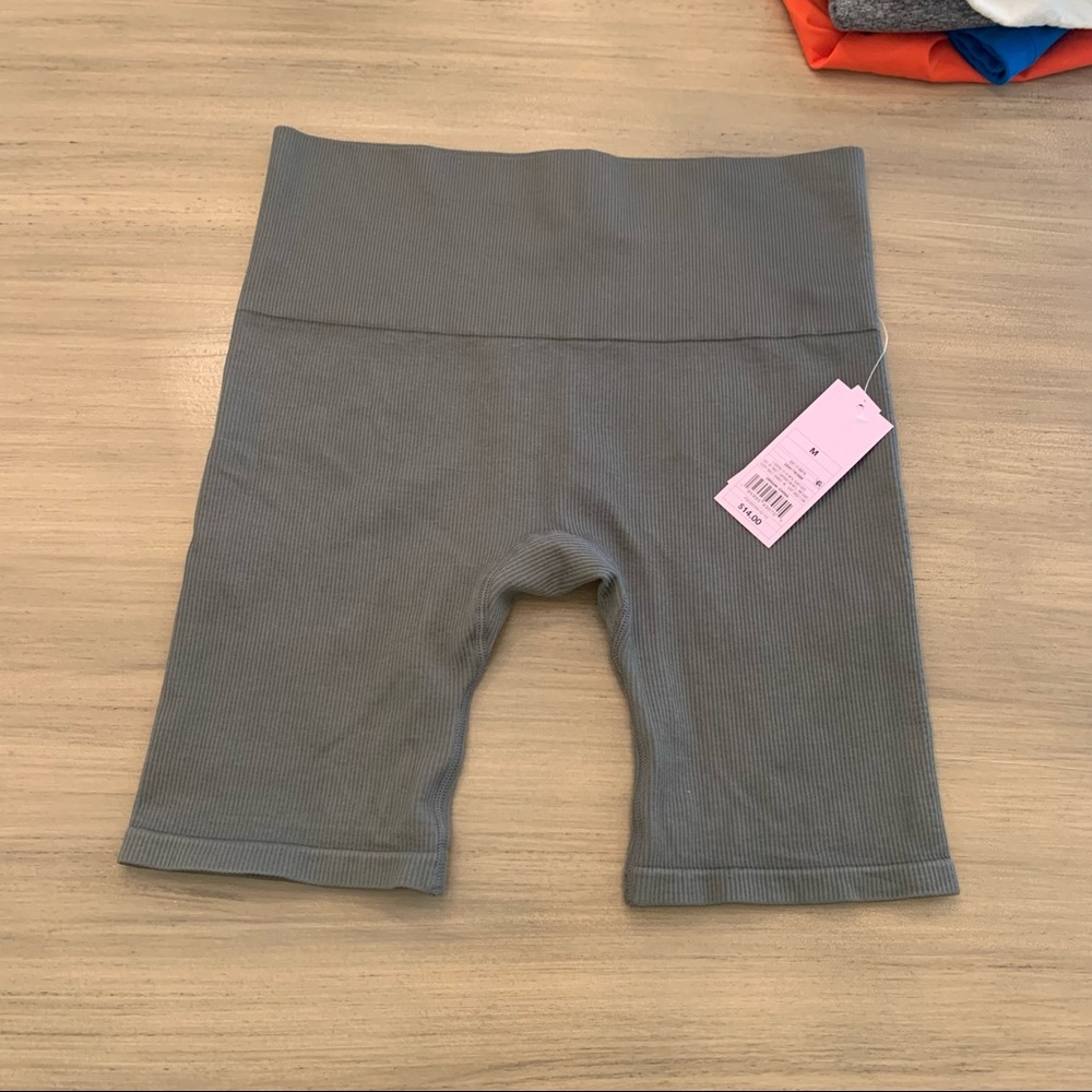 Wild Fable Dark Grey Ribbed Seamless Shorts